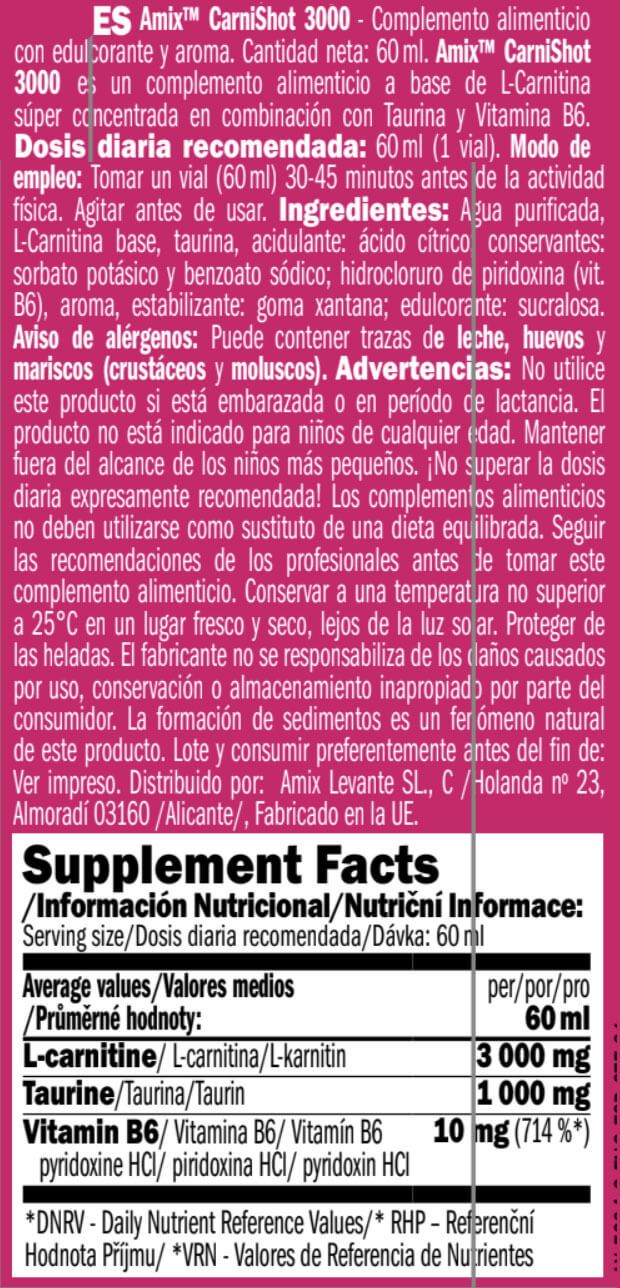 Información nutricional