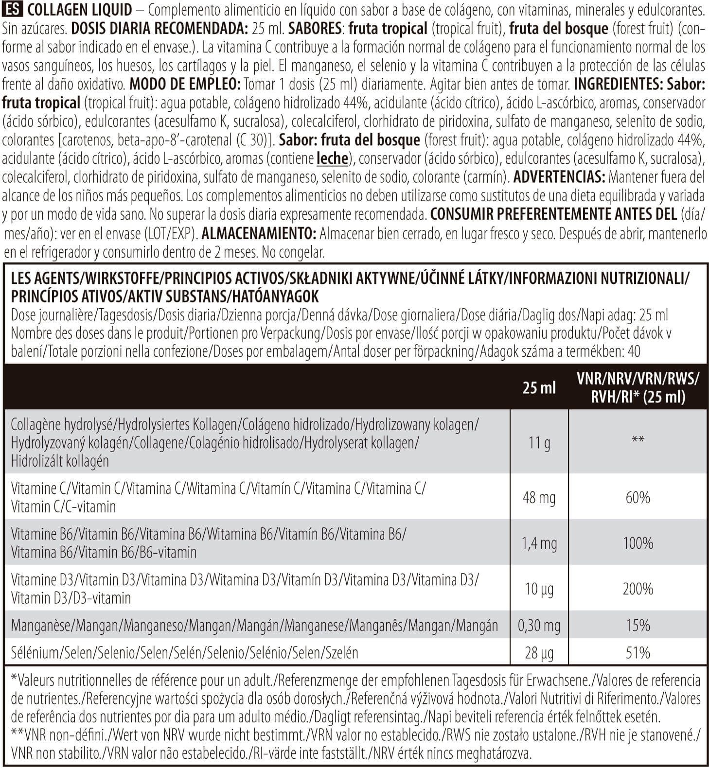 Información nutricional