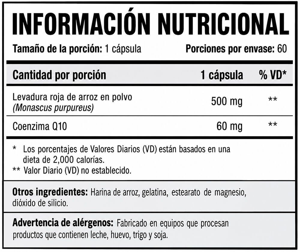Información nutricional