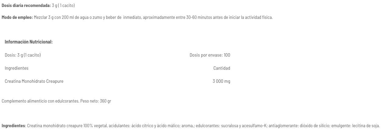 Información nutricional