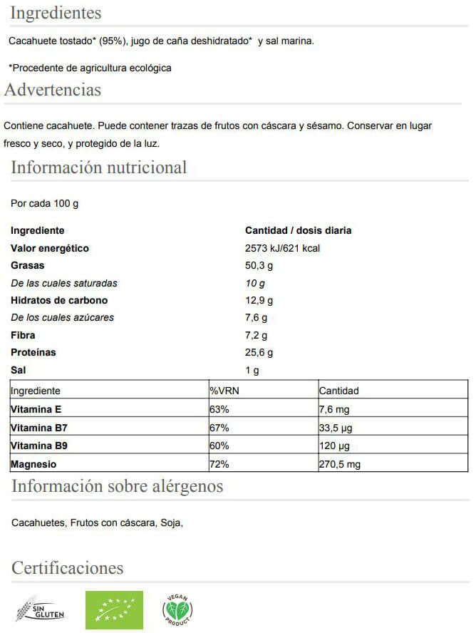 Información nutricional
