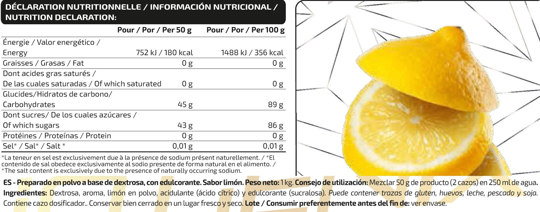 Información nutricional