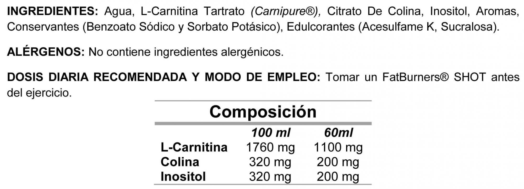 Información nutricional