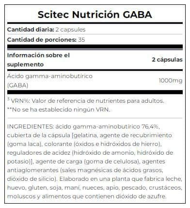 Información nutricional