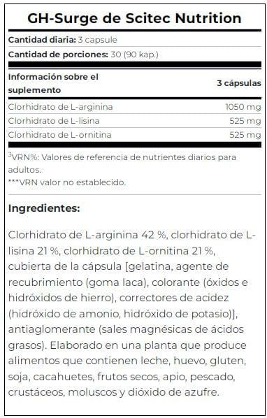 Información nutricional