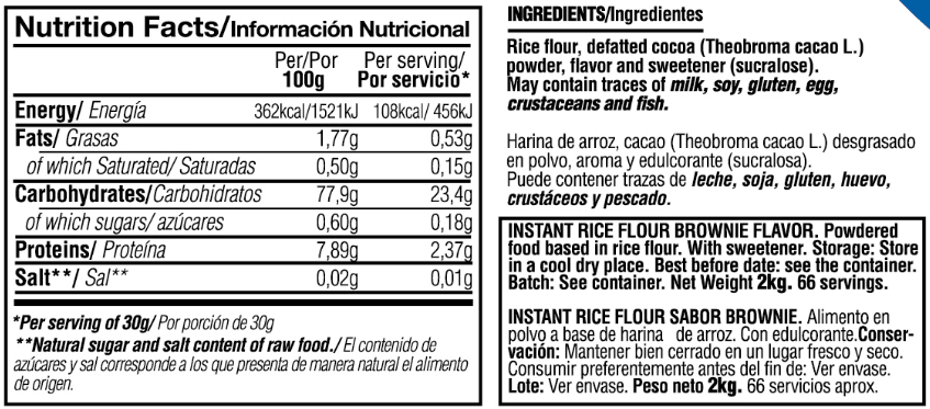 Información nutricional