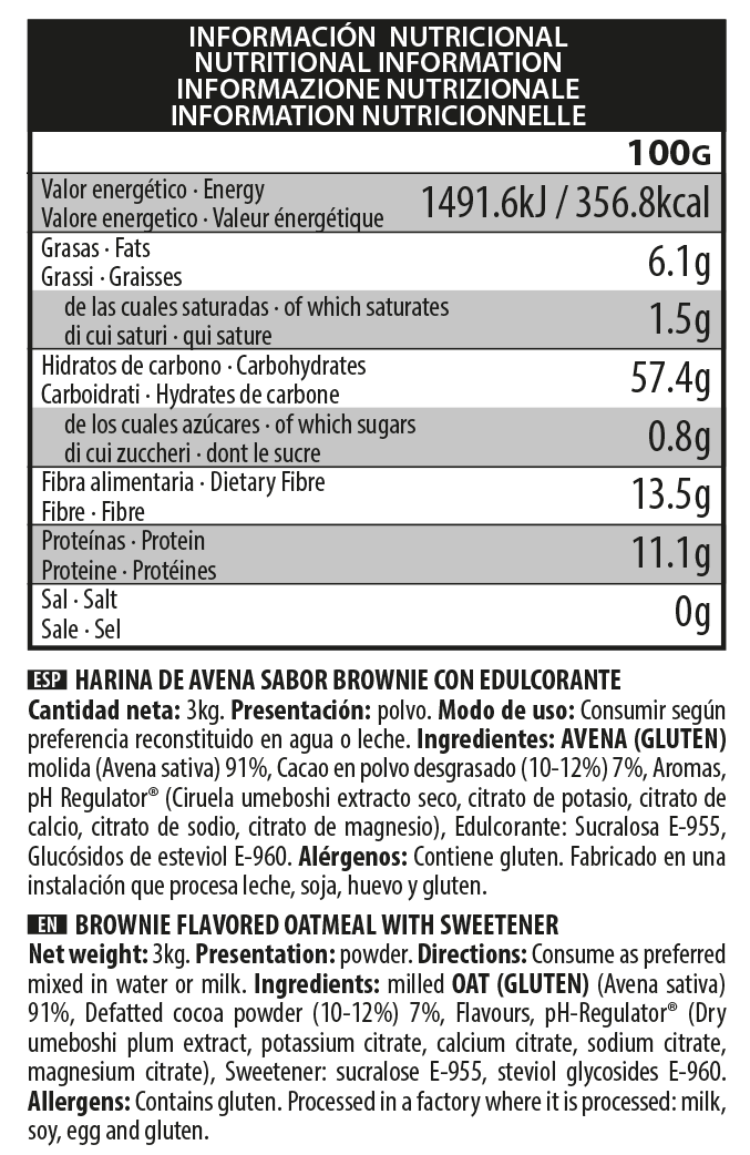 Información nutricional