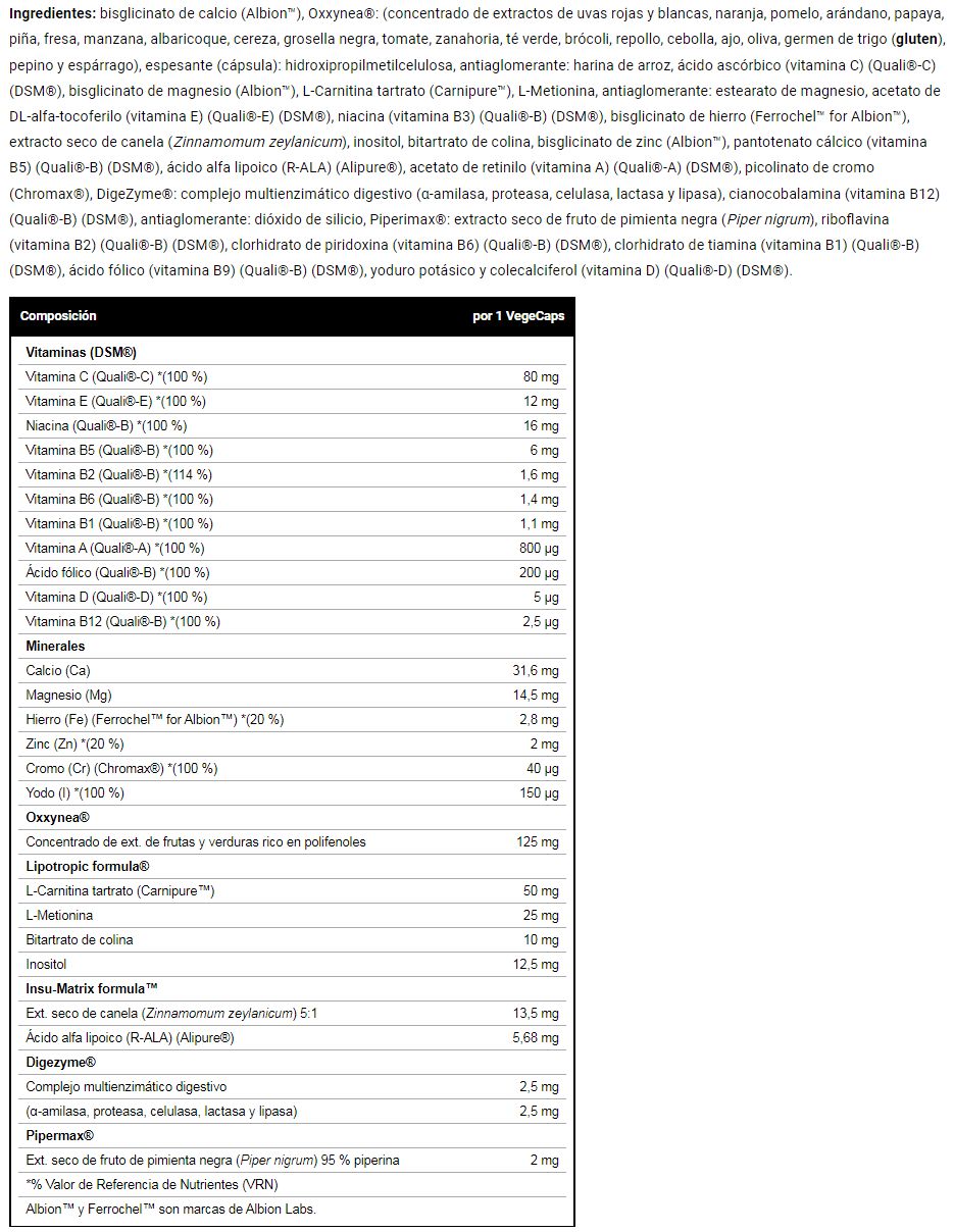 Información nutricional