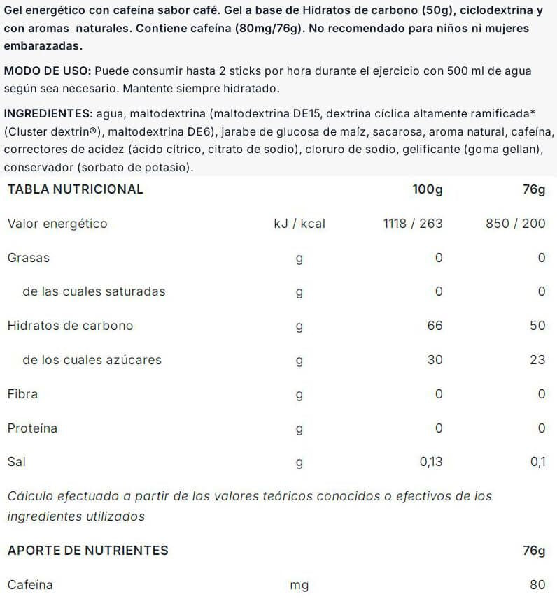 Información nutricional