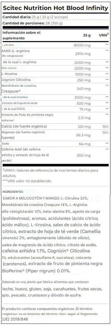 Información nutricional