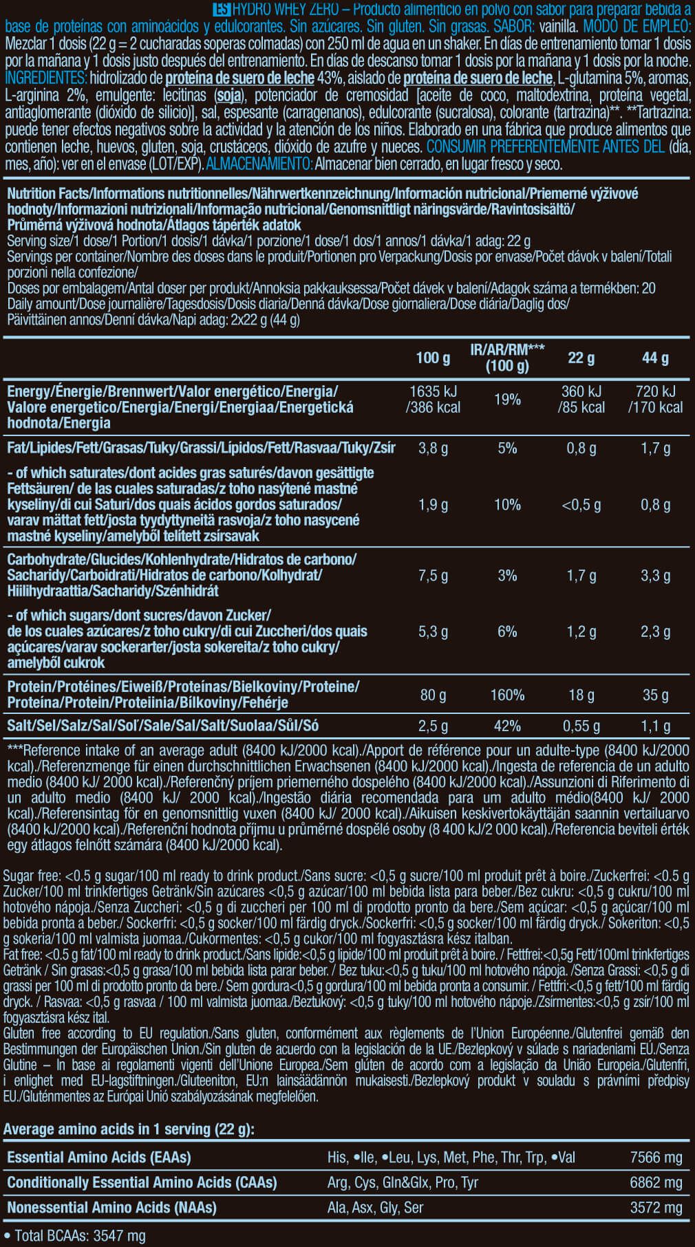 Información nutricional