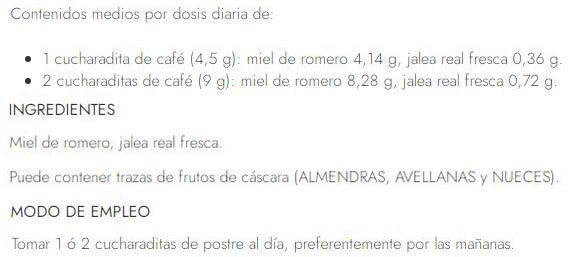 Información nutricional
