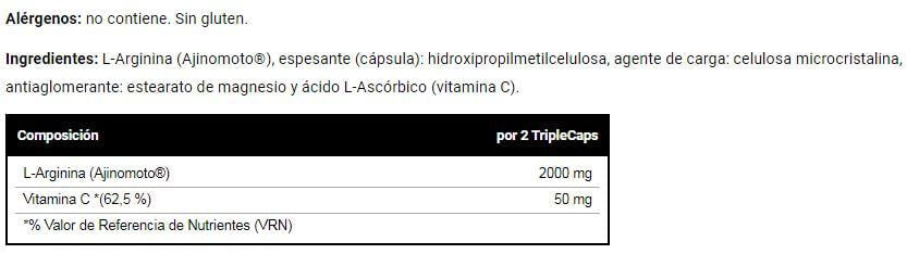 Información nutricional