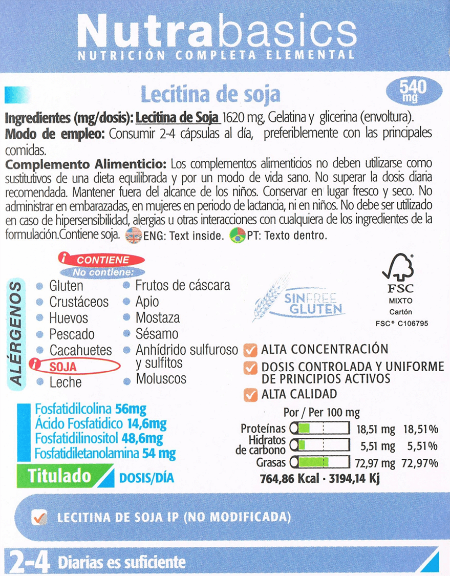 Información nutricional