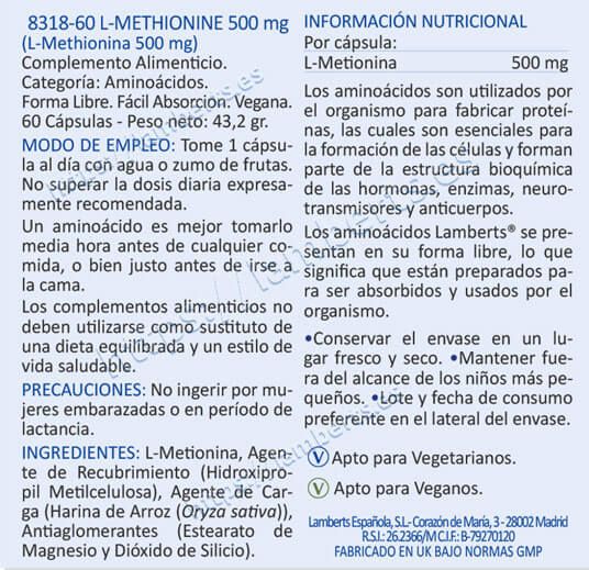 Información nutricional