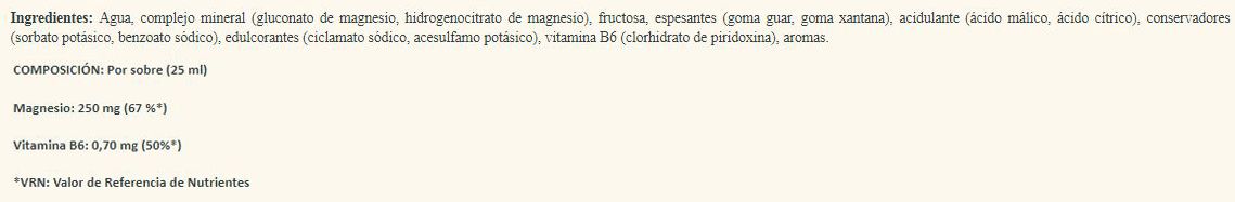 Información nutricional