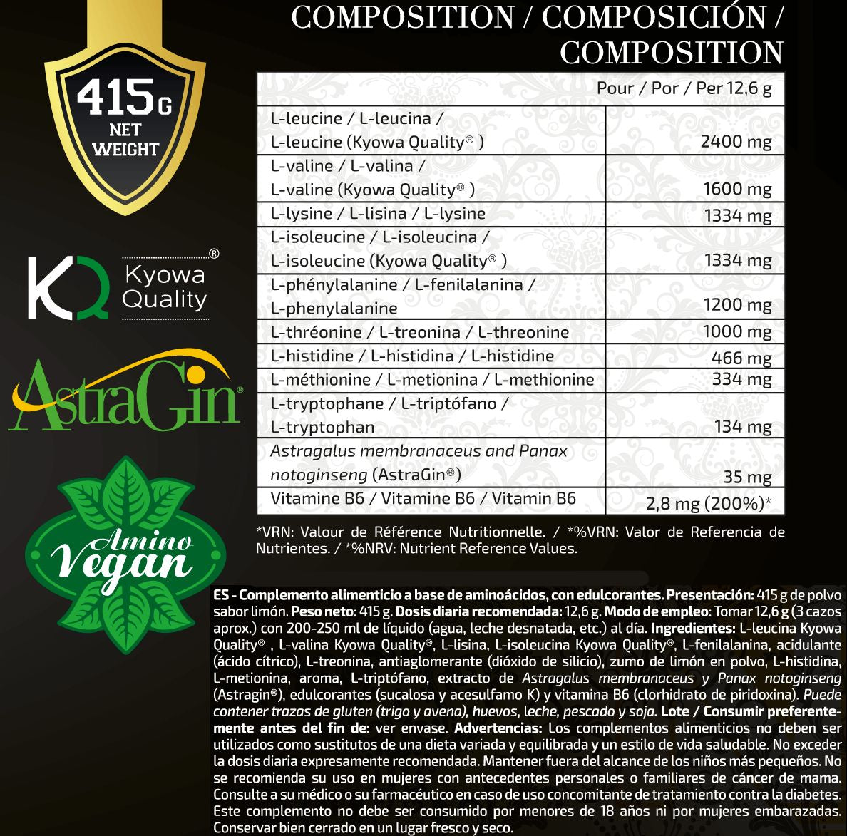 Información nutricional