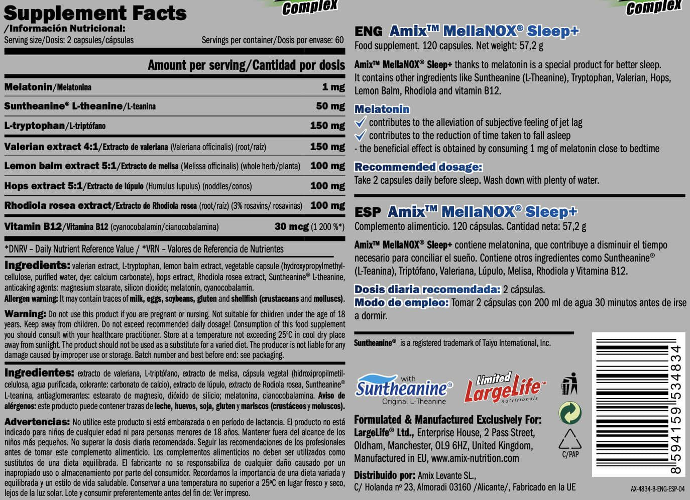 Información nutricional