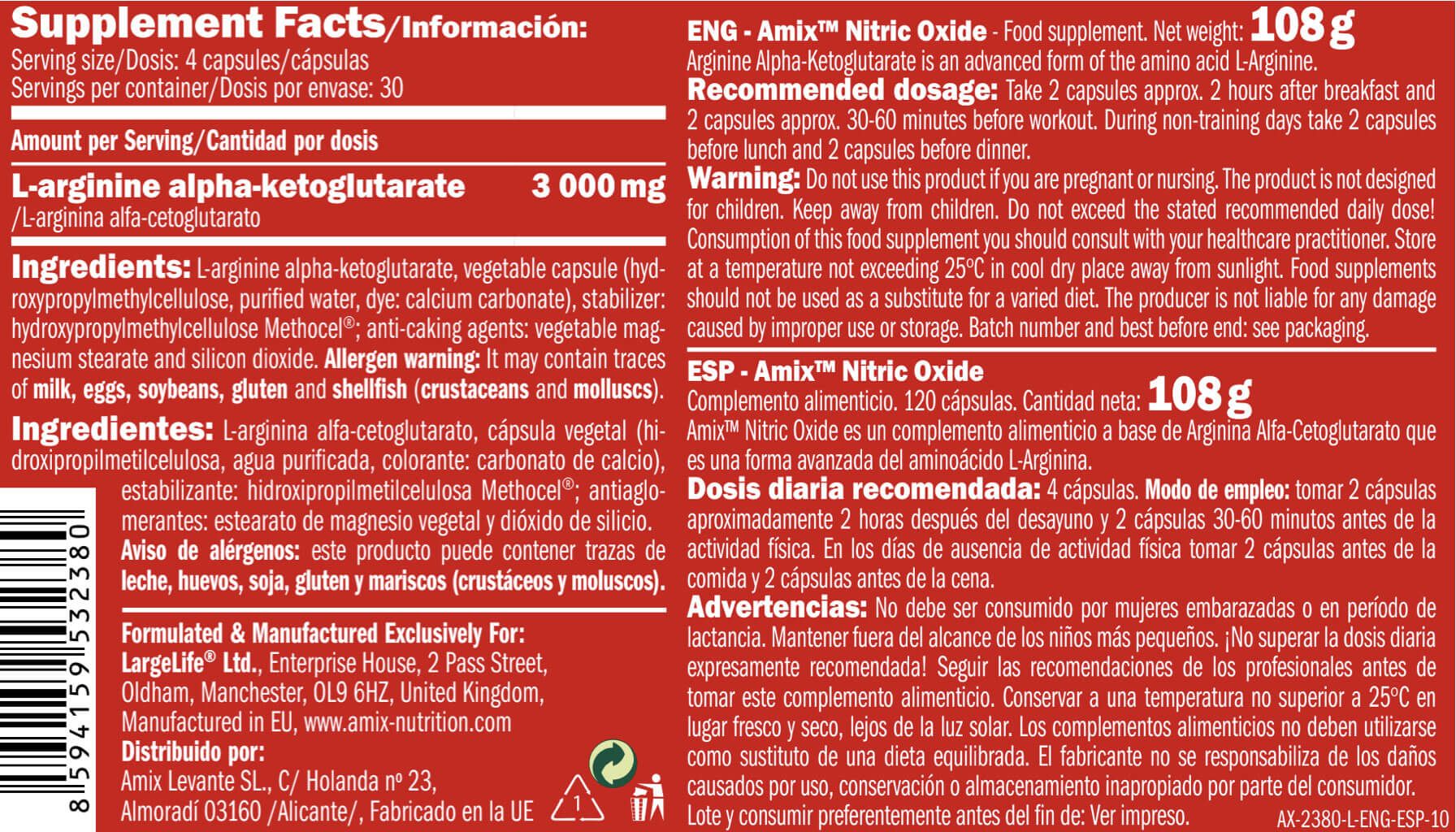 Información nutricional
