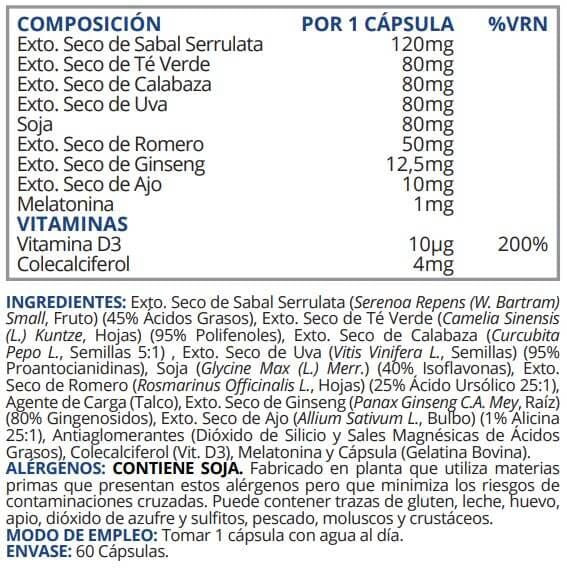 Información nutricional