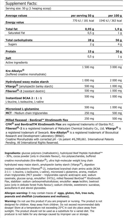 Información nutricional