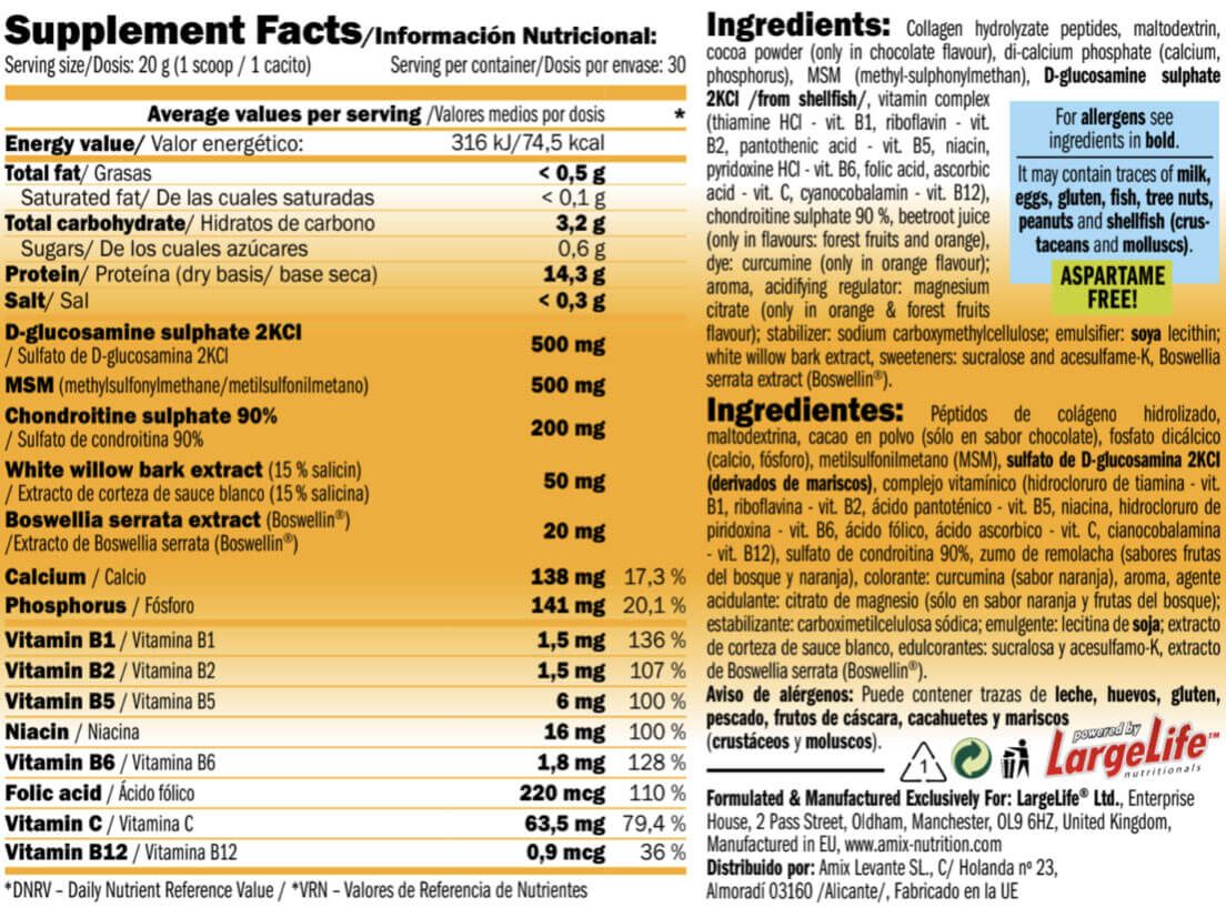 Información nutricional
