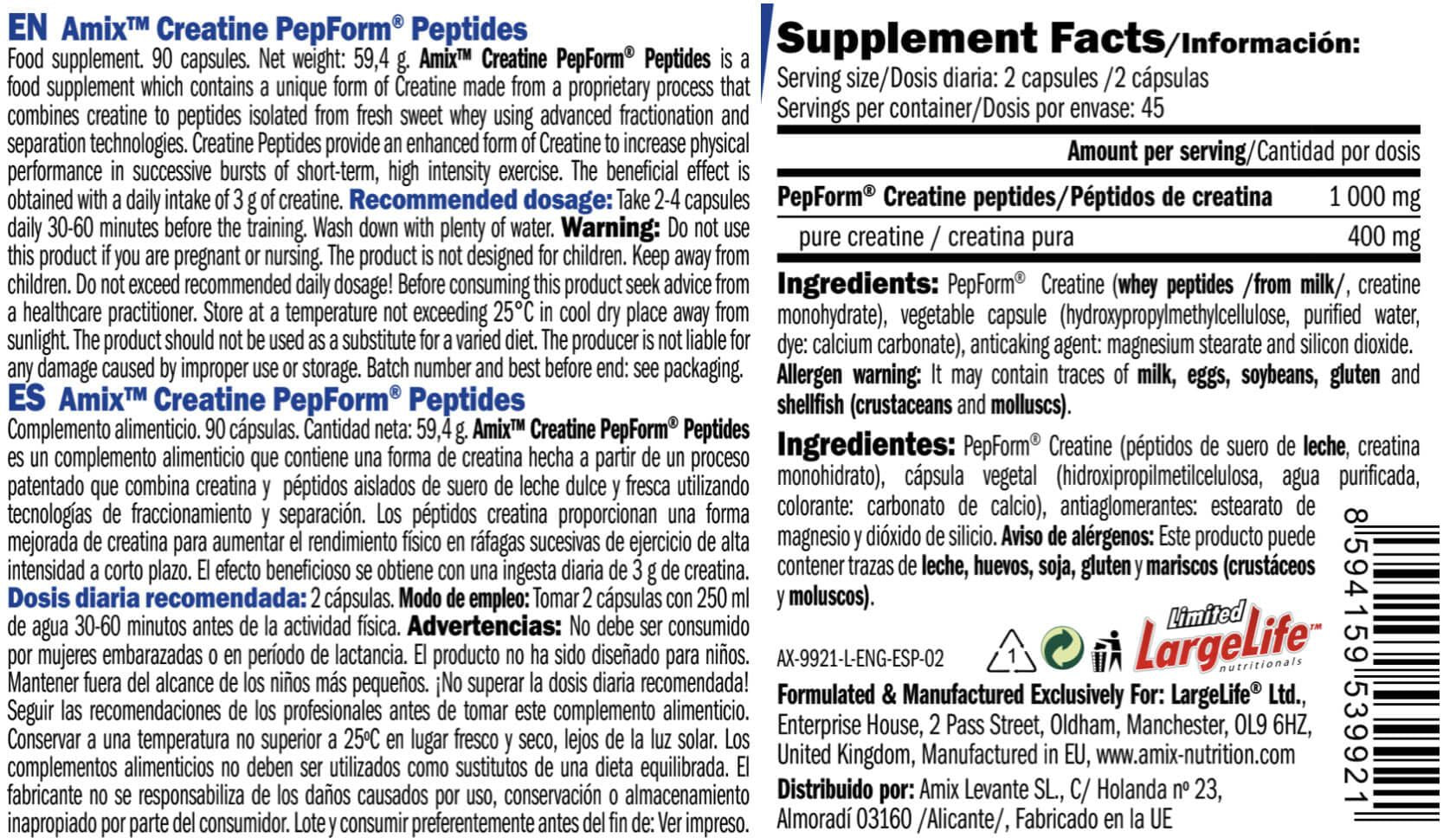 Información nutricional