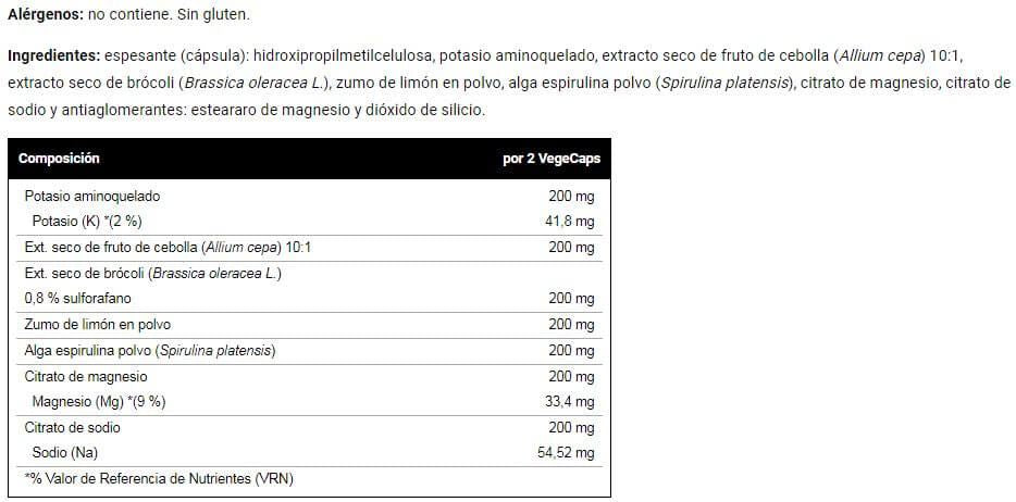Información nutricional