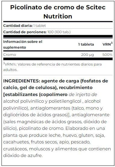 Información nutricional