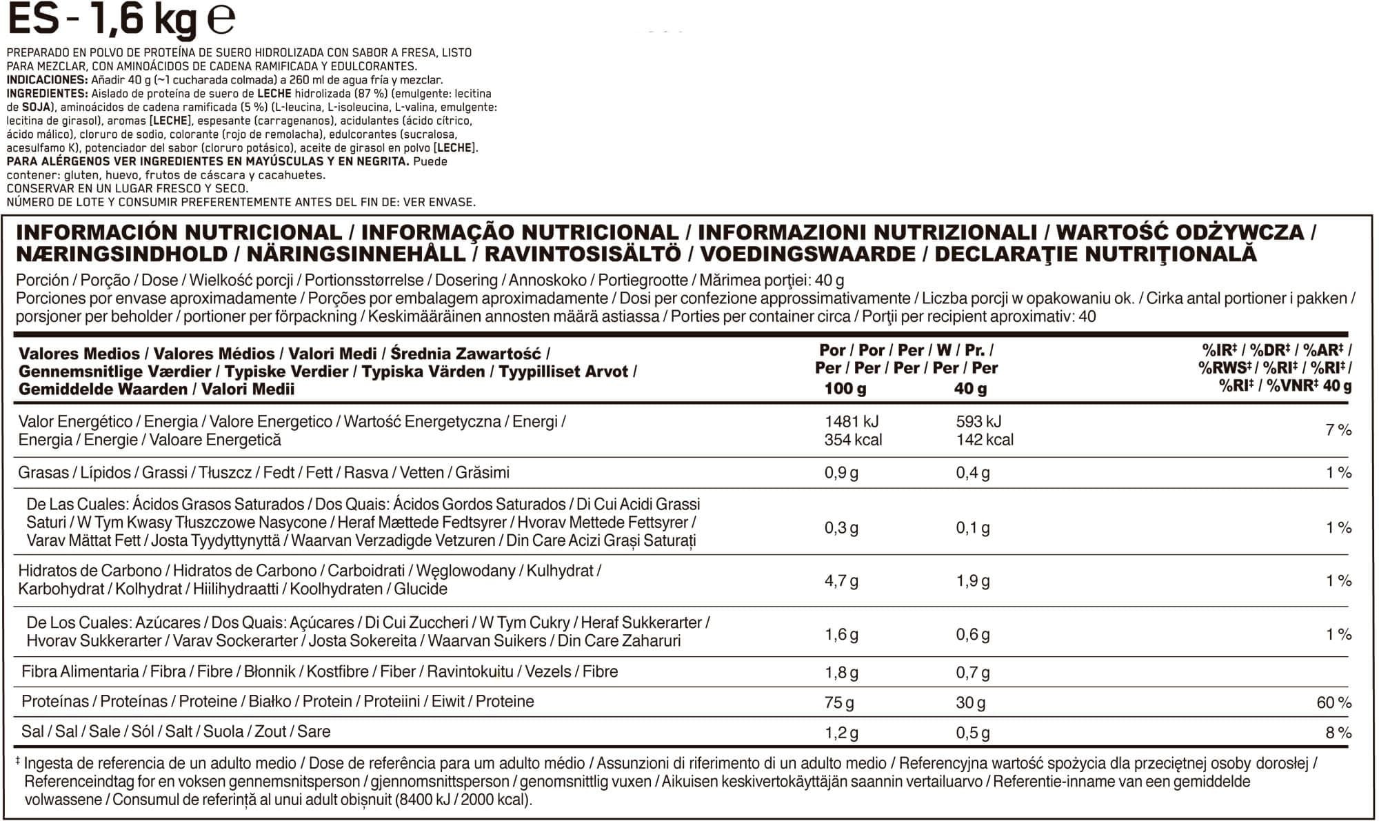Información nutricional