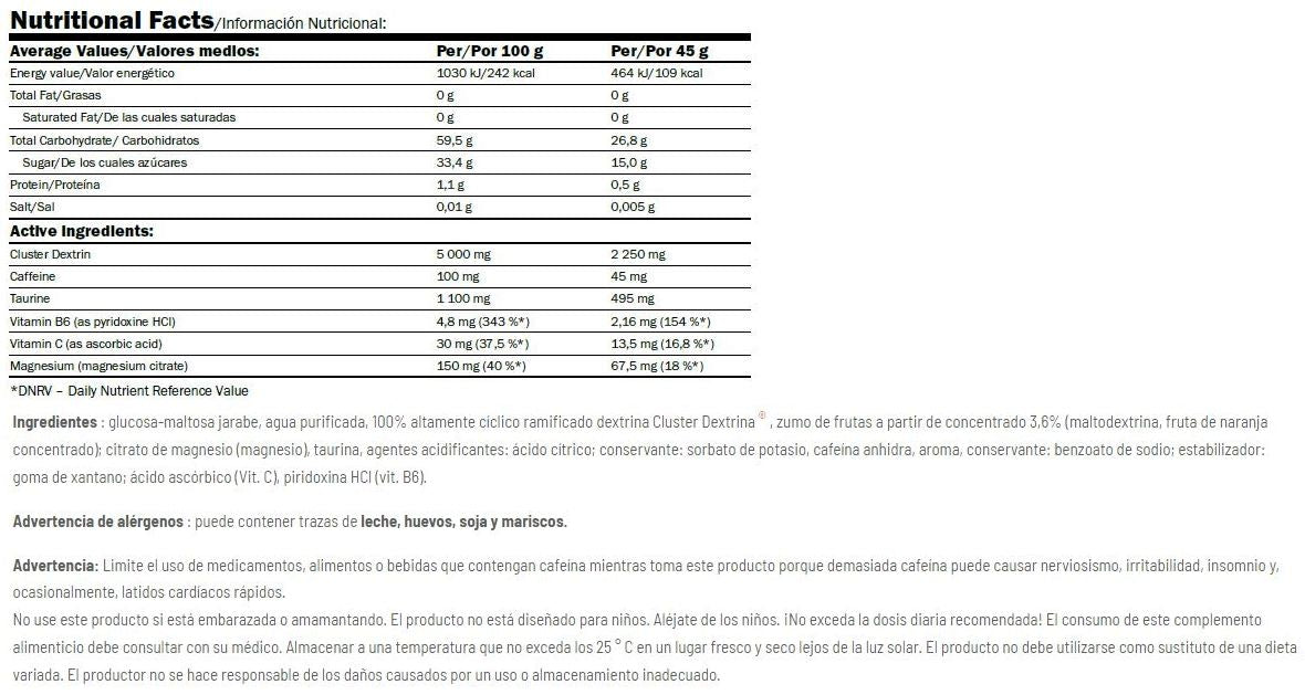 Información nutricional