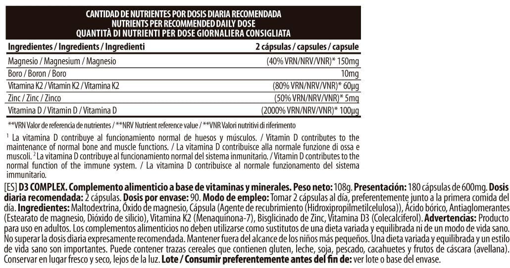 Información nutricional