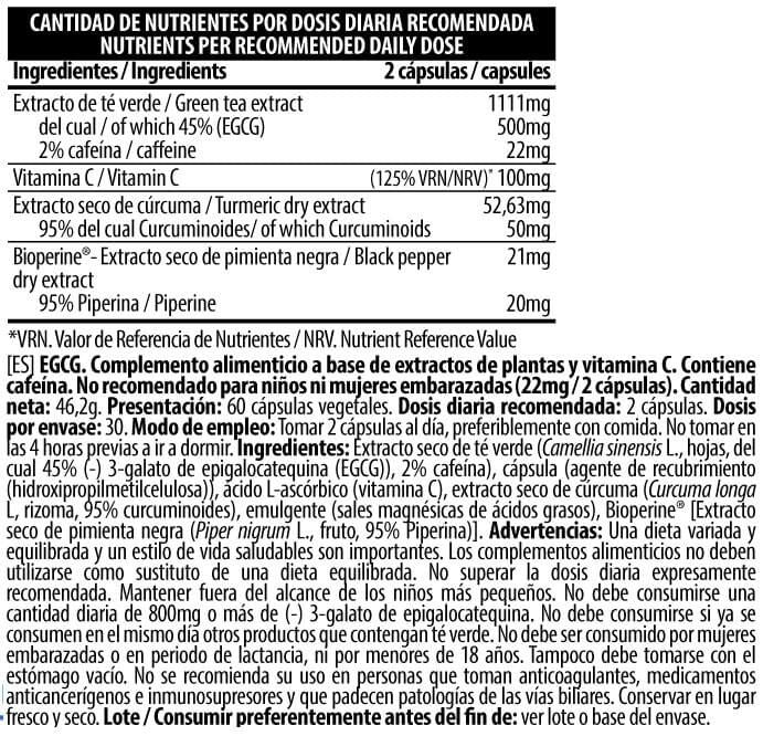 Información nutricional
