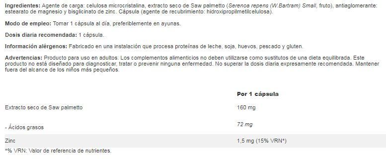 Información nutricional