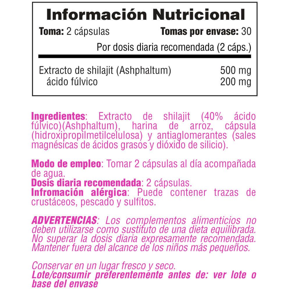 Información nutricional