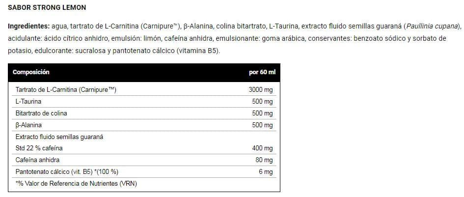 Información nutricional