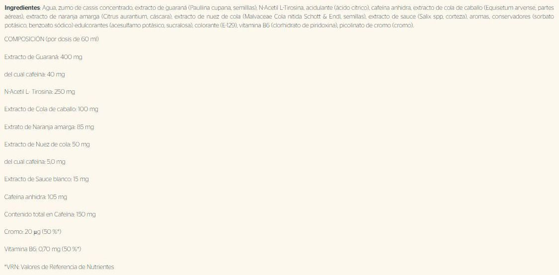 Información nutricional