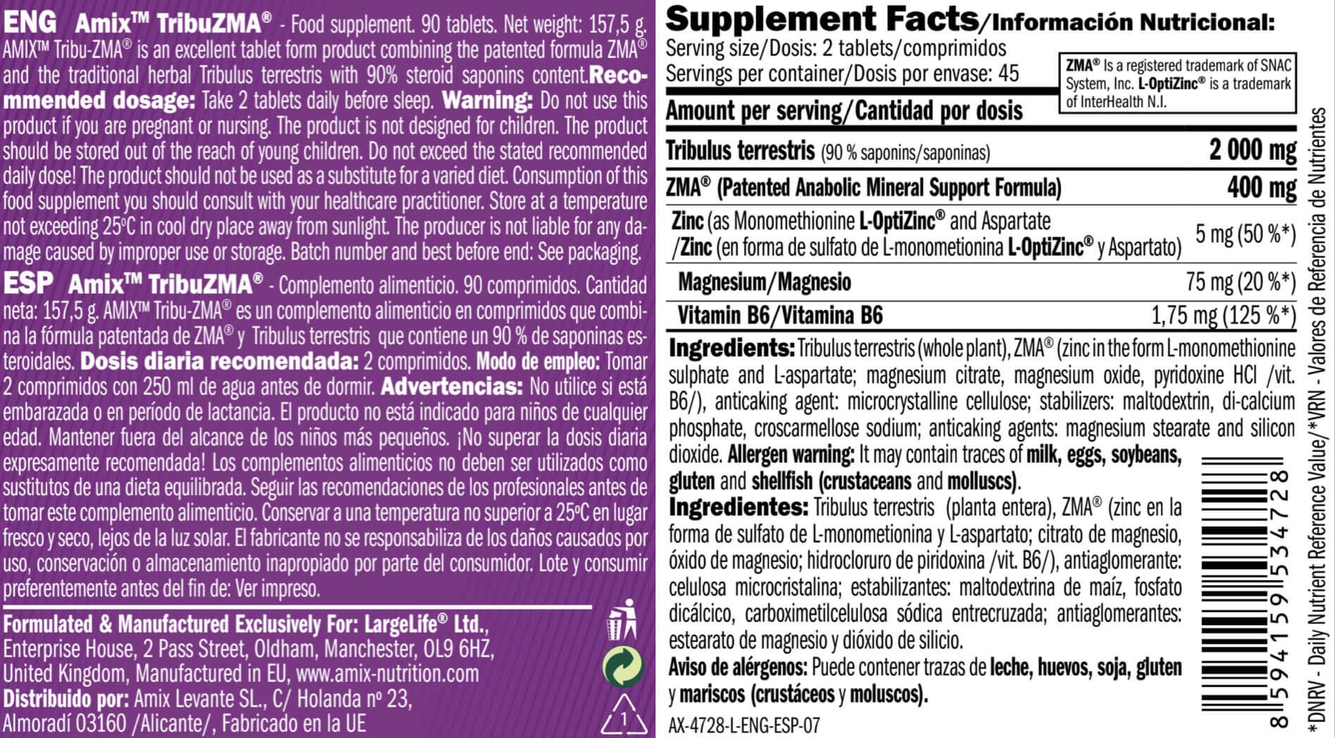 Información nutricional