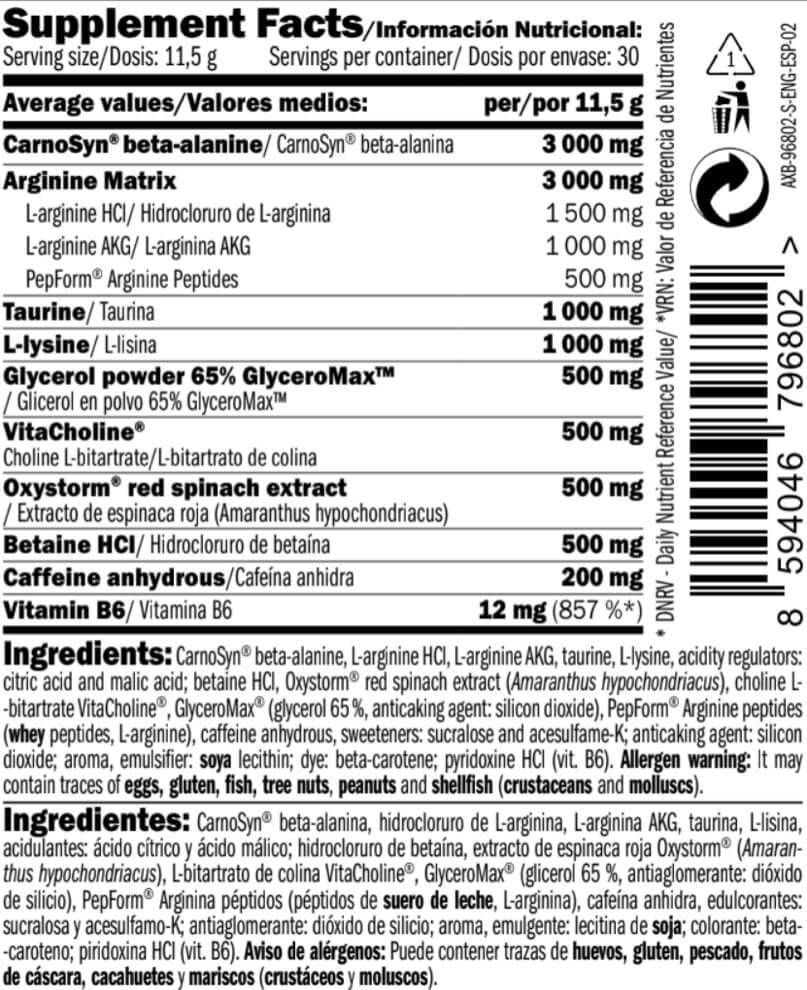 Información nutricional