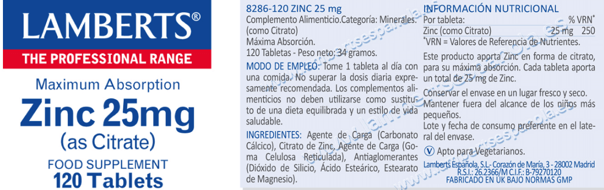 Información nutricional