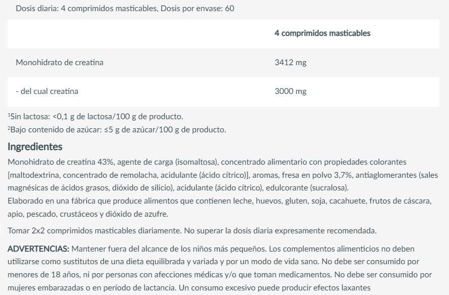 Información nutricional