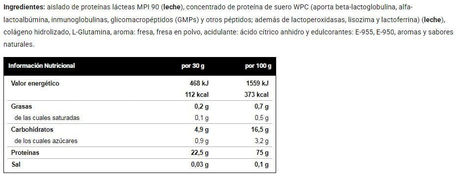 Información nutricional