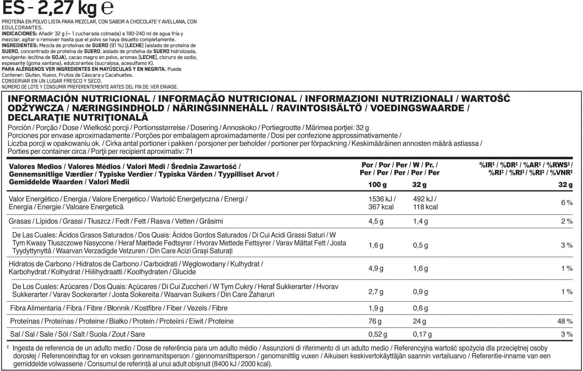 Información nutricional
